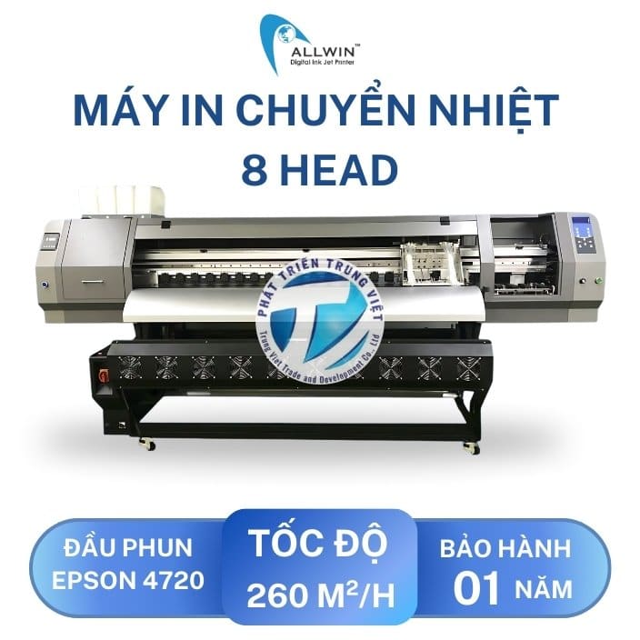 Máy In Chuyển Nhiệt Allwin (8 Head)